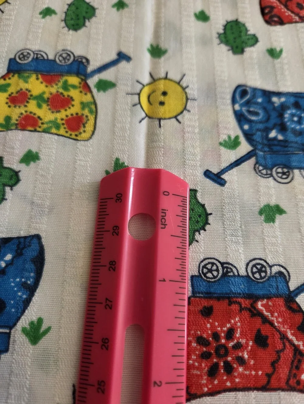 Vintage 1970's - 1980's COVERED WAGONS 100% Cotton Sewing Quilting Craft Fabric